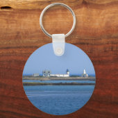 Vuurtoren van Goat Island Sleutelhanger (Voorkant)