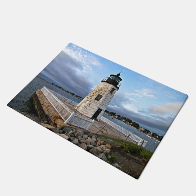 Vuurtoren van Goat Island, van Rhode Island Deurma Deurmat (Schuin)