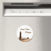 Vuurtoren van Grand Haven Michigan Magneet (Insitu (Vaatwasser))