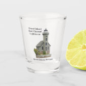 vuurtoren van Grand Island East Channel Shot Glas (Voorkant)