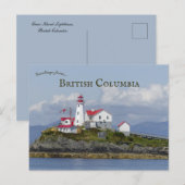 Vuurtoren van Green Island in British Columbia Briefkaart (Voorkant / Achterkant)