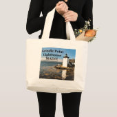 vuurtoren van Grindle Point, Maine Canvas tas (Voorkant (product))