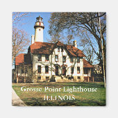 Vuurtoren van Grosse Point, Illinois Magnet (Voorkant)