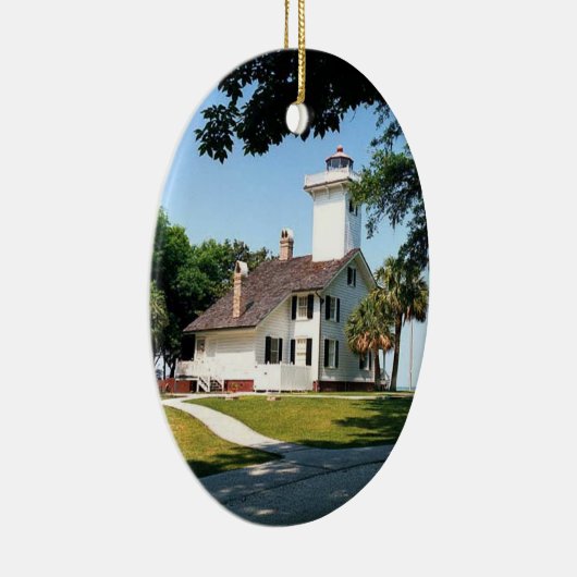 vuurtoren van Haig Point Keramisch Ornament (Rechts)