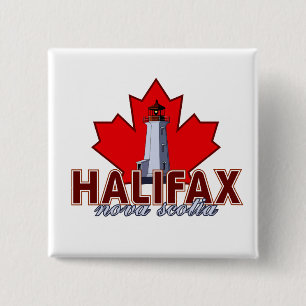 vuurtoren van Halifax Vierkante Button 5,1 Cm