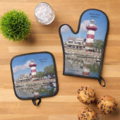 Vuurtoren van Harbor Town Ovenwant & Pannenlap Set (Top down)
