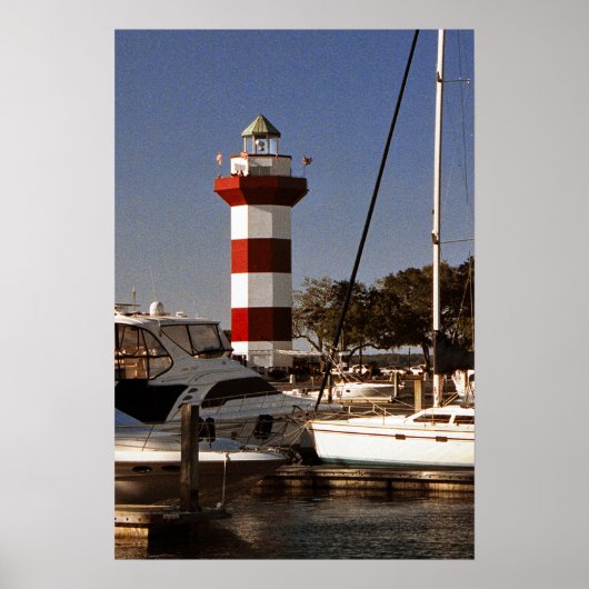 Vuurtoren van Harbour Town Poster (Voorkant)