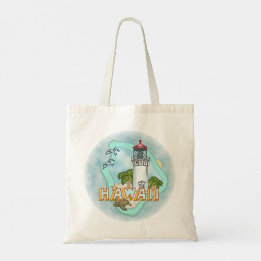 vuurtoren van Hawaii Tote Bag (Achterkant)
