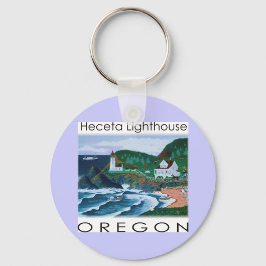 vuurtoren van Heceta Sleutelhanger (Voorkant)