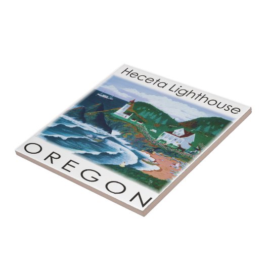 vuurtoren van Heceta Tegeltje (Zijkant)