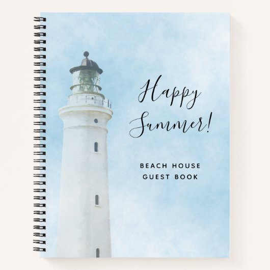 vuurtoren van het beach House Cabin-gastenboek Notitieboek (Voorkant)