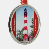 Vuurtoren van het eiland Assateague Metalen Ornament (Rechts)