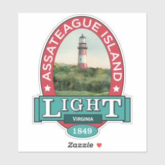 Vuurtoren van het eiland Assateague Sticker