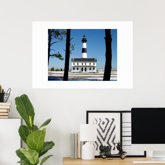 vuurtoren van het eiland Bodie 3 Poster (Thuiskantoor)