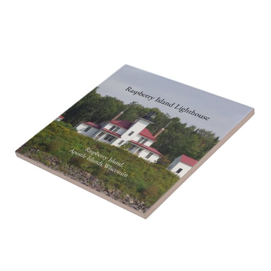 vuurtoren van het eiland Raspberry Tegeltje (Zijkant)
