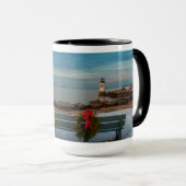 Vuurtoren van het eiland Salem bij Kerstmis Mok (Voorkant rechts)