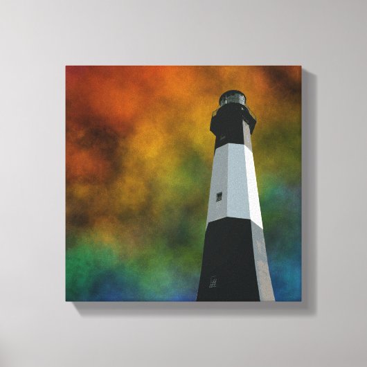 vuurtoren van het eiland tybee canvas afdruk (Voorkant)
