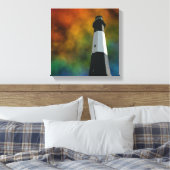 vuurtoren van het eiland tybee canvas afdruk (Insitu (Slaapkamer))