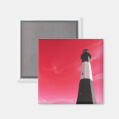 vuurtoren van het eiland tybee magneet (Voorkant / Achterkant)