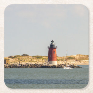 vuurtoren van het Eind van het Breakwater van Dela Kartonnen Onderzetters