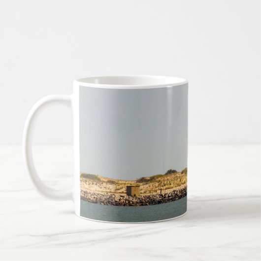 vuurtoren van het Eind van het Breakwater van Dela Koffiemok (Links)