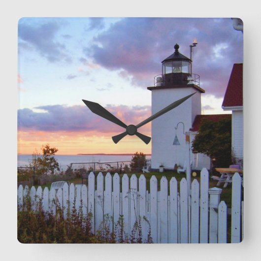 vuurtoren van het fort, klok van het Maine Square (Voorkant)