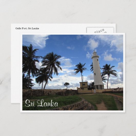 vuurtoren van het gaffel briefkaart (Voorkant / Achterkant)