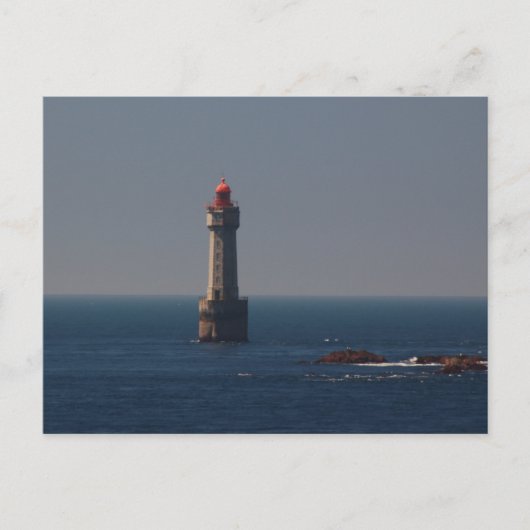 Vuurtoren van het Jument Finistère Frankrijk Briefkaart (Voorkant)