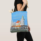 Vuurtoren van het meer Erie met golfCanvas tas (Dichtbij)