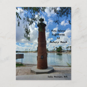 Vuurtoren van het meer Havasu Briefkaart