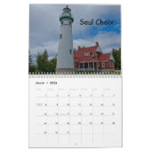 vuurtoren van het Michigan Upper Peninsula Kalender (Mar 2026)