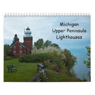 vuurtoren van het Michigan Upper Peninsula Kalender