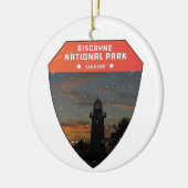 vuurtoren van het nationale park Biscayne Florida Keramisch Ornament (Links)