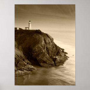 vuurtoren van het noorden Fort Canby State Park, Poster