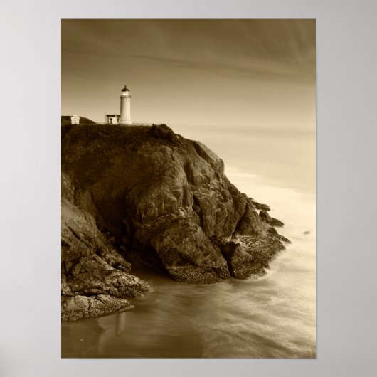 vuurtoren van het noorden | Fort Canby State Park, Poster (Voorkant)