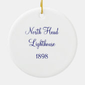 vuurtoren van het noorden keramisch ornament (Achterkant)