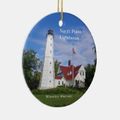 vuurtoren van het Noordpunt Keramisch Ornament (Rechts)
