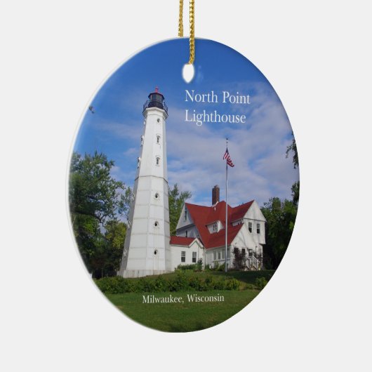 vuurtoren van het Noordpunt Keramisch Ornament (Rechts)