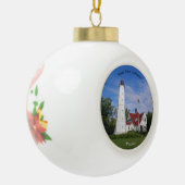 vuurtoren van het Noordpunt Keramische Bal Ornament (Links)