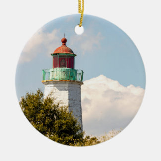 Vuurtoren van het Oude Punt Comfort Keramisch Ornament