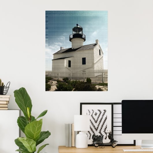 vuurtoren van het oude punt Loma Poster