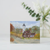 Vuurtoren van het Park van de staat Presque Isle.. Briefkaart (Staand voorkant)