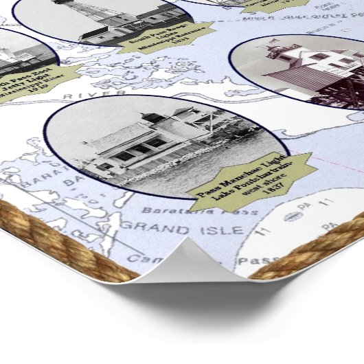 vuurtoren van het Poster Louisiana (Hoek)