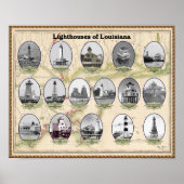 vuurtoren van het Poster Louisiana (Voorkant)