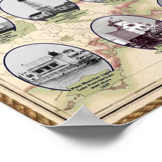 vuurtoren van het Poster Louisiana (Hoek)