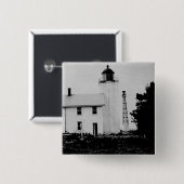 vuurtoren van het punt Horton Vierkante Button 5,1 Cm (Voorkant /achterkant)