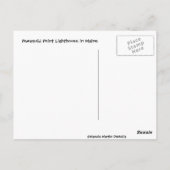 vuurtoren van het punt Pemaquid Briefkaart (Achterkant)