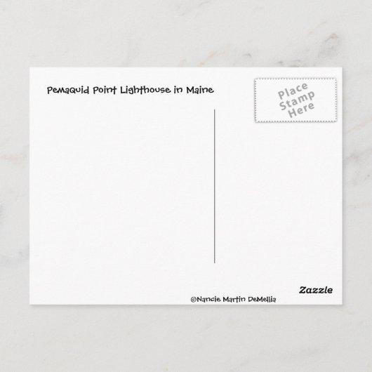 vuurtoren van het punt Pemaquid Briefkaart (Achterkant)