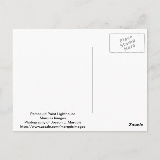 vuurtoren van het punt Pemaquid Briefkaart (Achterkant)
