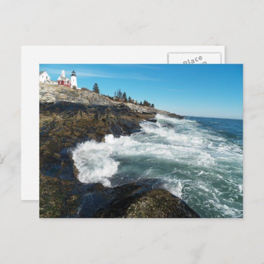 vuurtoren van het punt Pemaquid Briefkaart (Voorkant / Achterkant)